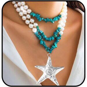 Starfish Choker Necklace | Summer Beach Jewelry | Trendy Gift for Women